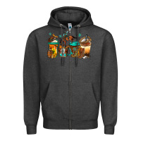 Charcoal Heather rodeo coffee Zipper Hoodie - Jasminsmagicworld