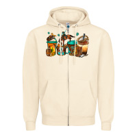 Sandshell rodeo coffee Zipper Hoodie - Jasminsmagicworld