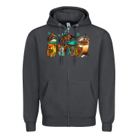 Smoke rodeo coffee Zipper Hoodie - Jasminsmagicworld