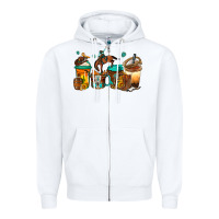 White rodeo coffee Zipper Hoodie - Jasminsmagicworld