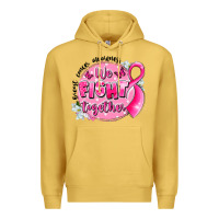Antique Gold breast cancer awareness we fight together Premium Hoodie - LillyAllenDesigns
