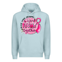 Blue Mist breast cancer awareness we fight together Premium Hoodie - LillyAllenDesigns
