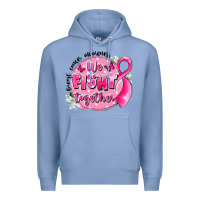 Colony Blue breast cancer awareness we fight together Premium Hoodie - LillyAllenDesigns