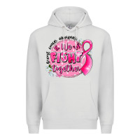 Dove Grey breast cancer awareness we fight together Premium Hoodie - LillyAllenDesigns