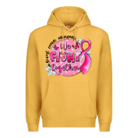 Mustard breast cancer awareness we fight together Premium Hoodie - LillyAllenDesigns