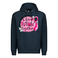 Navy breast cancer awareness we fight together Premium Hoodie - LillyAllenDesigns