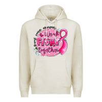 Oatmeal Heather breast cancer awareness we fight together Premium Hoodie - LillyAllenDesigns