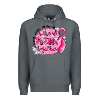 Rock breast cancer awareness we fight together Premium Hoodie - LillyAllenDesigns
