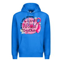 True Royal breast cancer awareness we fight together Premium Hoodie - LillyAllenDesigns