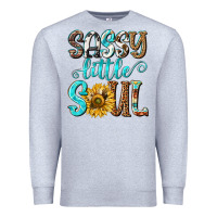 Heather Grey sassy little soul Premium Sweatshirt - NancyCooperArtShop