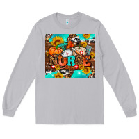 Moon Dust pumpkin nurse with sunflower Long Sleeve Tee - AdoDesignShop