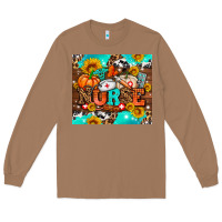 Toasted Coconut pumpkin nurse with sunflower Long Sleeve Tee - AdoDesignShop