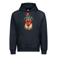 Navy chicken with bandana and leopard Urban Hoodie - texasbilliewilder