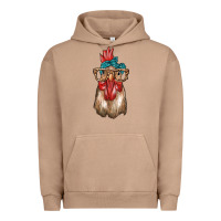 Pigment Burro chicken with bandana and leopard Urban Hoodie - texasbilliewilder