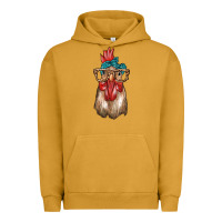 Pigment Peanut Butter chicken with bandana and leopard Urban Hoodie - texasbilliewilder