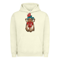 Pigment Pistachio chicken with bandana and leopard Urban Hoodie - texasbilliewilder