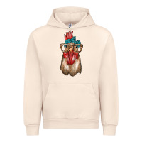 Sandshell chicken with bandana and leopard Urban Hoodie - texasbilliewilder