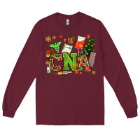 Burgundy cna christmas Long Sleeve Tee - AdoDesignShop