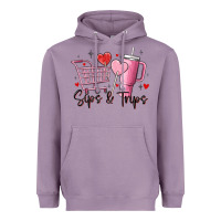 Lavender sips & trips target inspired stanley Heavyweight Hoodie - MaliasSmallBusiness