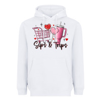 White sips & trips target inspired stanley Heavyweight Hoodie - MaliasSmallBusiness