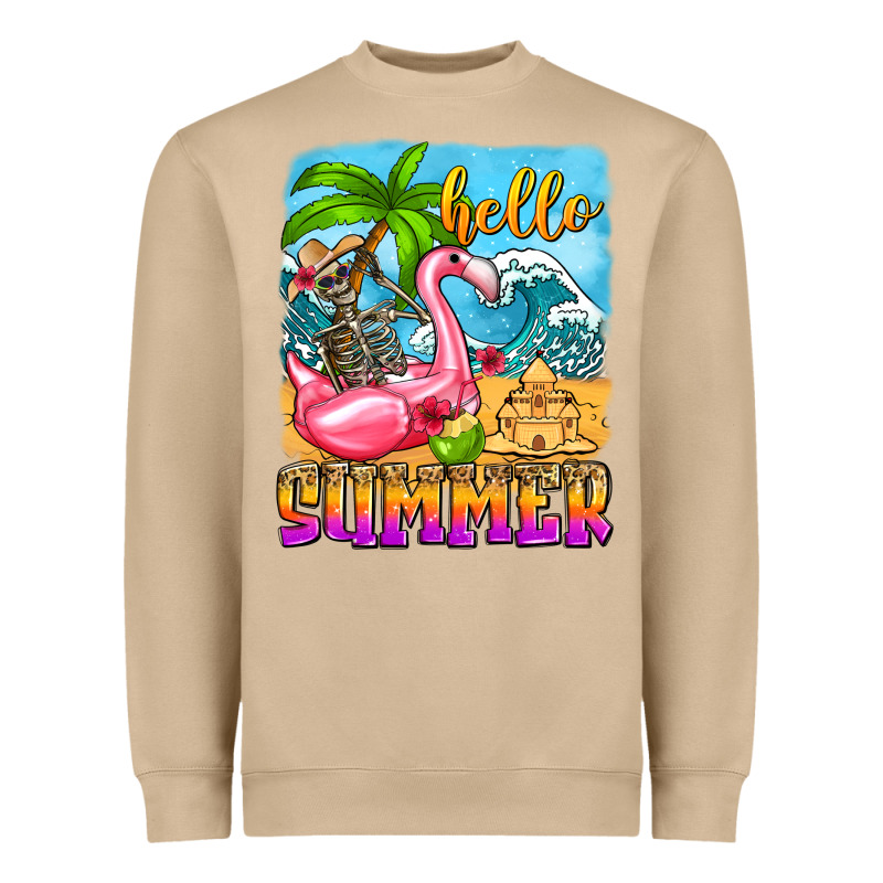 Hello Summer Skeleton Heavyweight Sweatshirt by Zillion Design Studio | Teevron