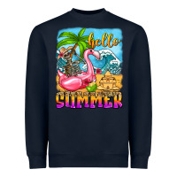 Navy hello summer skeleton Heavyweight Sweatshirt - Zillion Design Studio