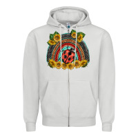 Dove Grey ladybuy  rainbow Zipper Hoodie - BarkalooDesign