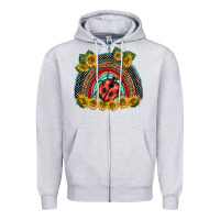 Heather Grey ladybuy  rainbow Zipper Hoodie - BarkalooDesign