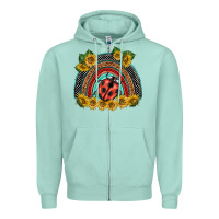 Seafoam ladybuy  rainbow Zipper Hoodie - BarkalooDesign