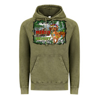 Vintage Olive merry and bright  dachshund with farm Vintage Hoodie - RanaPortraitStore