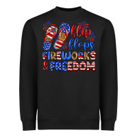 Black flip flops fireworks and freedom Heavyweight Sweatshirt - Zillion Design Studio