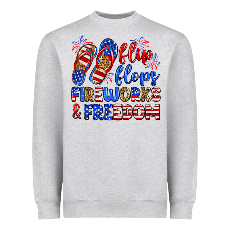 Flip Flops Fireworks And Freedom Heavyweight Sweatshirt by Zillion Design Studio | Teevron