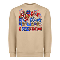 Mushroom flip flops fireworks and freedom Heavyweight Sweatshirt - Zillion Design Studio