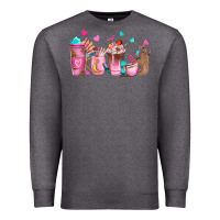 Charcoal Heather nail tech coffee cups Premium Sweatshirt - NancyCooperArtShop