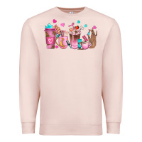 Pale Pink nail tech coffee cups Premium Sweatshirt - NancyCooperArtShop