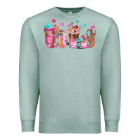 Seafoam nail tech coffee cups Premium Sweatshirt - NancyCooperArtShop