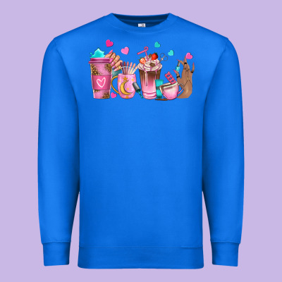 Nail Tech Coffee Cups Premium Sweatshirt Designed By Nancycooperartshop