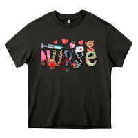 Asphalt Nurse Valentines Day Heavy Core Tee - CowhideDigitalArt