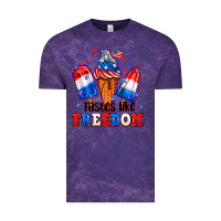 Cloud Purple 4th of July ice creams tastes like freedom Vintage Tee - Neo Western