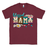 Burgundy daisy blessed mama Classic Tee - AdoDesignShop