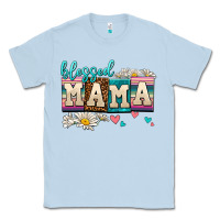 Dusty Blue daisy blessed mama Classic Tee - AdoDesignShop