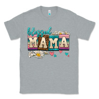 Heather Grey daisy blessed mama Classic Tee - AdoDesignShop