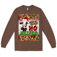 Chestnut Christmas Ho Ho Ho Heifer Long Sleeve Tee - Artiststas