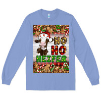 Colony Blue Christmas Ho Ho Ho Heifer Long Sleeve Tee - Artiststas