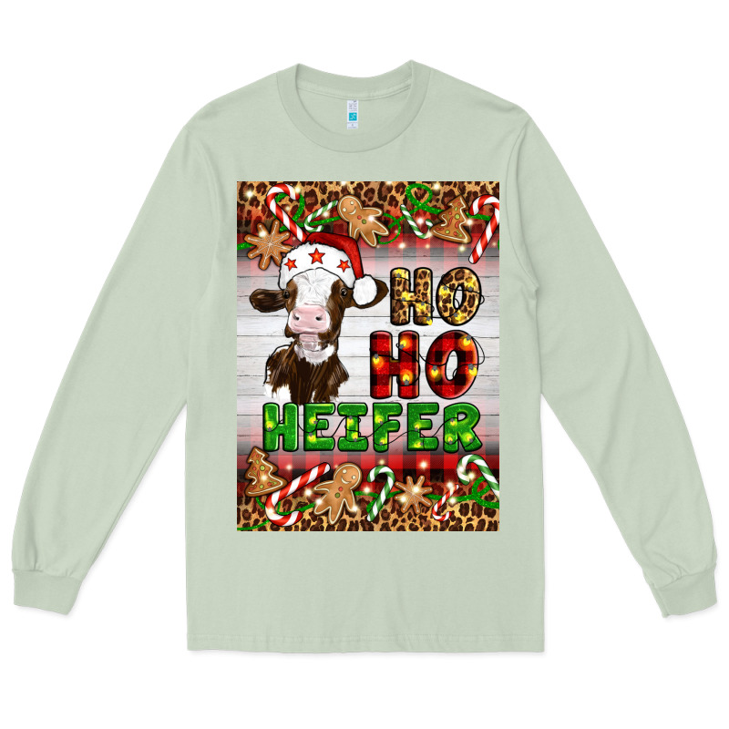 Christmas Ho Ho Ho Heifer Long Sleeve Tee by Artiststas | Teevron