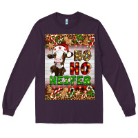 Plum Christmas Ho Ho Ho Heifer Long Sleeve Tee - Artiststas