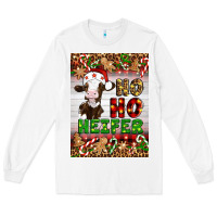 White Christmas Ho Ho Ho Heifer Long Sleeve Tee - Artiststas