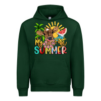 Forest Green My first summer baby cow Urban Hoodie - NancyCooperArtShop
