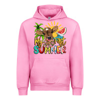 Fuchsia Pink My first summer baby cow Urban Hoodie - NancyCooperArtShop