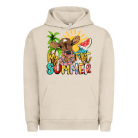 Pigment French Oak My first summer baby cow Urban Hoodie - NancyCooperArtShop